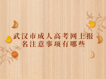 武汉市成人高考网上报名注意事项有哪些
