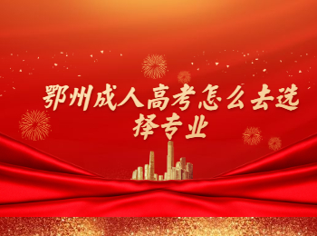 鄂州成人高考怎么去选择专业